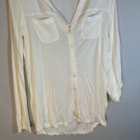 INC International Concepts Womens Size XS Roll Up Tap Long Sleeve Blouse Shirt - Picture 5 of 14